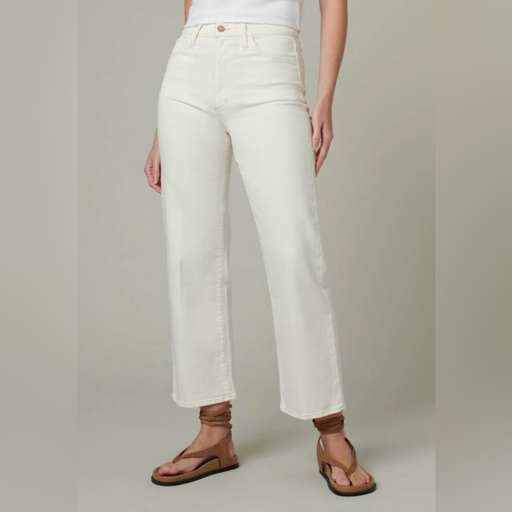 Joe's The Blake High Rise Wide Leg Crop Jeans Milk Size 27